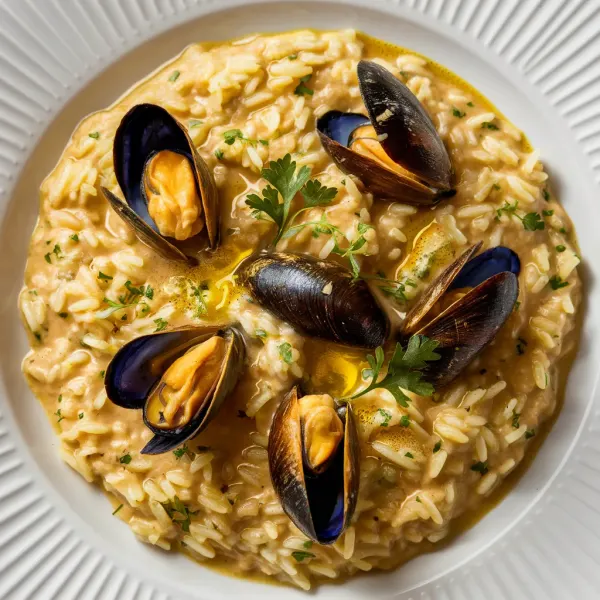 Saffron and Mussel Risotto