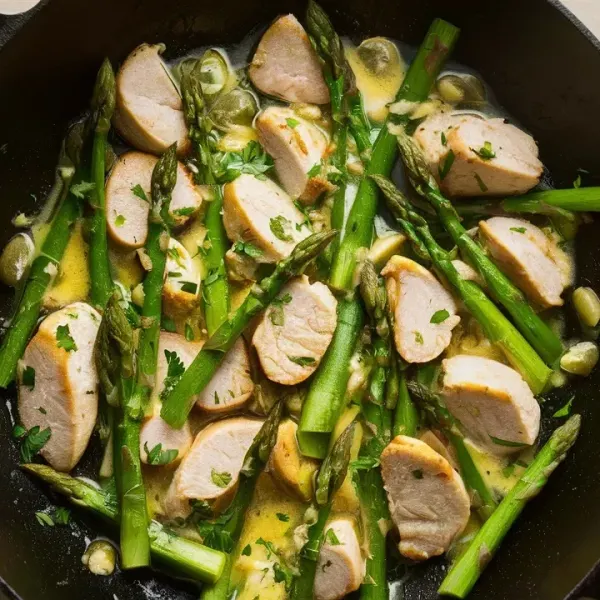 Chicken Piccata with Asparagus