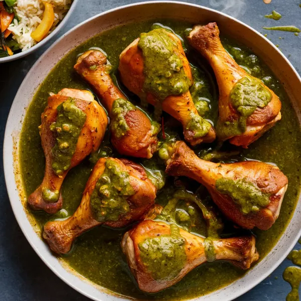 Chicken Drumsticks in Chile Verde