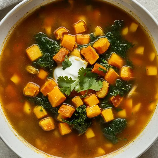 Curried Pumpkin and Navy Bean Soup