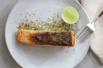 Crispy Skin Salmon with Nori and Sesame Crust recipe image