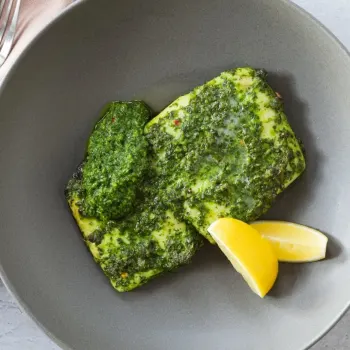 Baked Halibut with Chimichurri recipe image