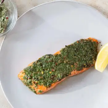 Baked Trout with Anchovy Garlic Butter recipe image