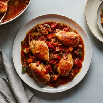 Braised Chicken Puttanesca recipe image