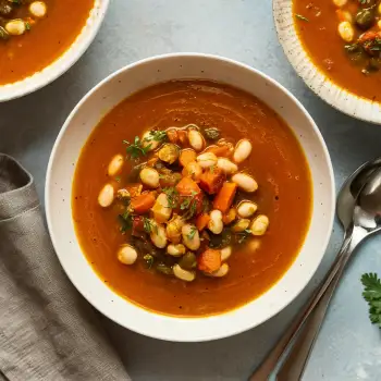 Curried Pumpkin and Navy Bean Soup recipe image