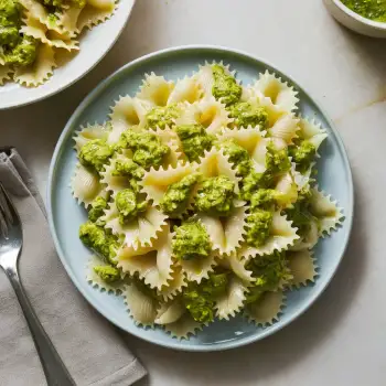 Farfalle with Pistachio Lemon Pesto recipe image