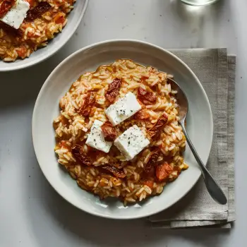 Feta and Sun-Dried Tomato Risotto recipe image