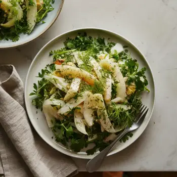 Herb Salad with Shaved Fennel recipe image