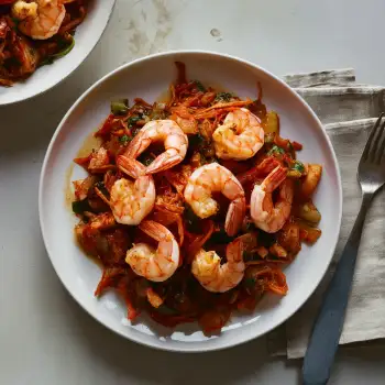 Kimchi Shrimp Sauté recipe image