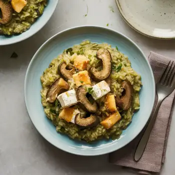 Maitake and Camembert Risotto recipe image