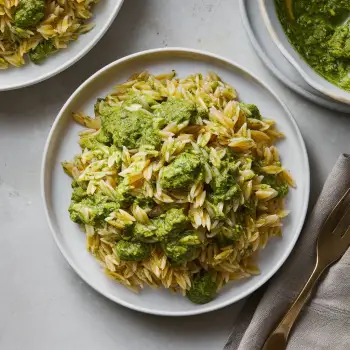 One-Pot Pesto Orzo recipe image