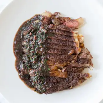 Pan-Seared Steak with Red Wine Sauce recipe image