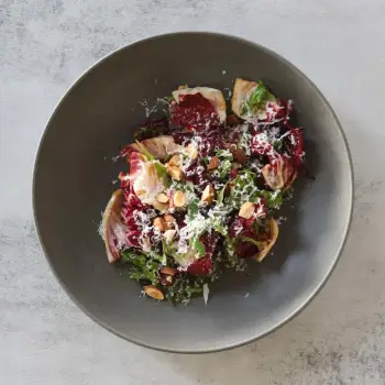 Radicchio Salad with Parmesan and a Balsamic Vinaigrette recipe image