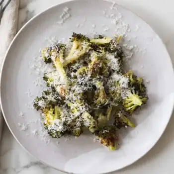 Roasted Broccoli with Garlic, Parmesan, and Lemon Juice recipe image