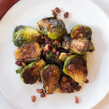 Roasted Brussels Sprouts with Bacon and Lemon recipe image