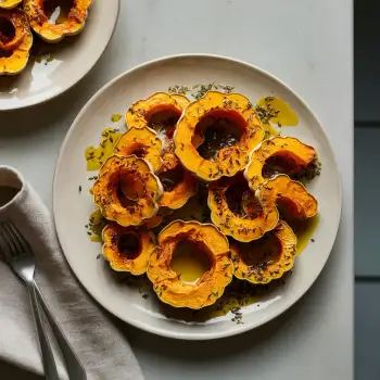 Roasted Delicata Squash with Mustard Oil and Nigella Seeds recipe image