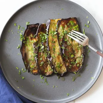 Roasted Eggplant with Olive Oil and Parsley recipe image