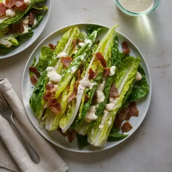 Romaine Salad with Bacon and Creamy Ranch Dressing recipe image