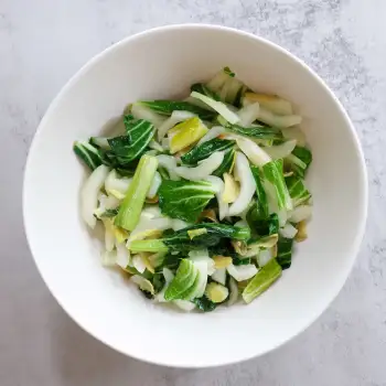 Sautéed Bok Choy with Scallions, Ginger, and Garlic recipe image