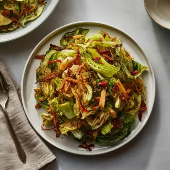 Sautéed Napa Cabbage with Scallions and Chili Crisp recipe image