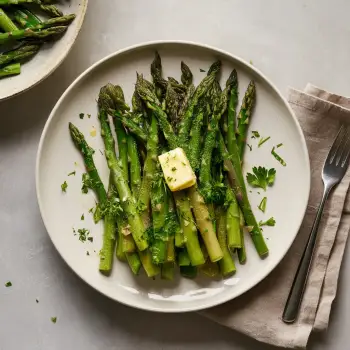 Sauteed Asparagus with Butter and Parsley recipe image