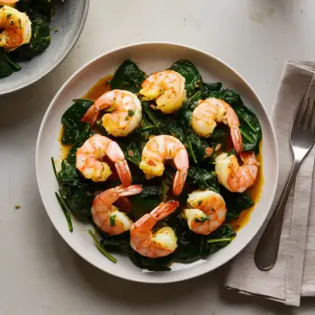 Shrimp Sauté with Garam Masala and Spinach recipe image