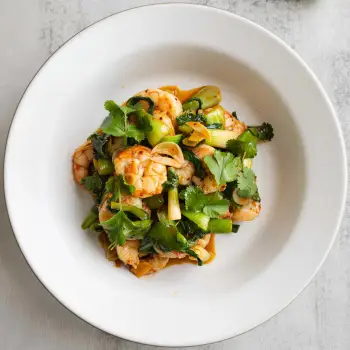 Shrimp Sauté with Bok Choy and Ginger recipe image