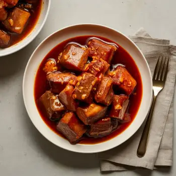 Spicy Braised Pork in Hoisin Sauce recipe image