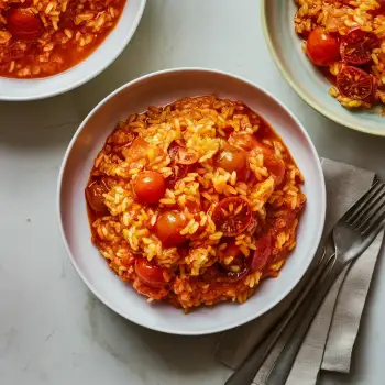 Tomato Water Risotto recipe image