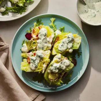 Wedge Salad with Creamy Blue Cheese Dressing recipe image